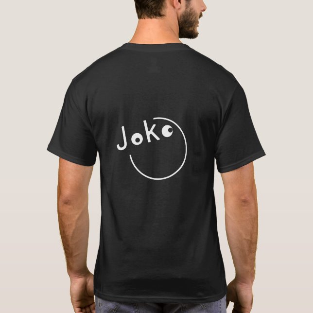 Joke Hej Futuristiska Vit klassiskt enkelt riddle T Shirt (Baksida)
