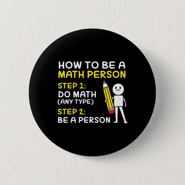 Joke how to be a Math Person Lycklig 100 Days of S Knapp (Framsida)