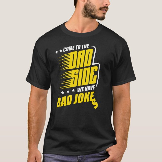 Joke-inläsning i humor Pappa Vänta Far D T Shirt (Framsida)