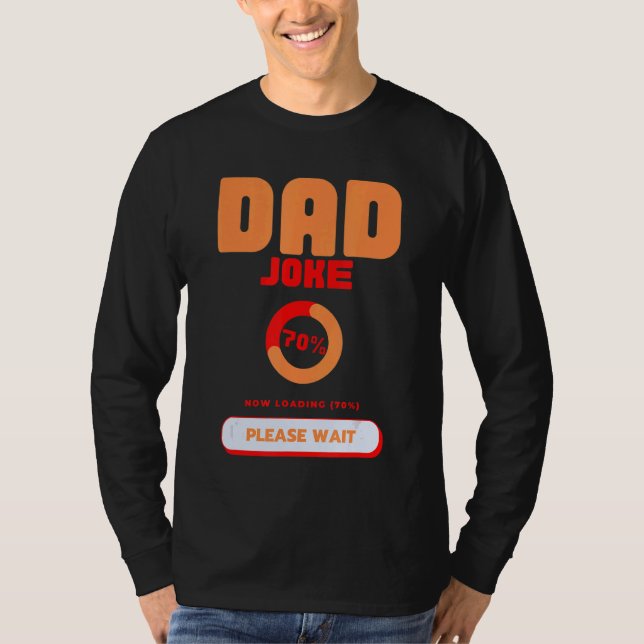 Joke-inläsning i manar Pappa Vänta Far Dag Pappa H T Shirt (Framsida)