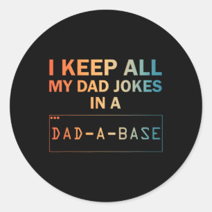 Joke Lov för För manar Pappa-databas i Pappa Joke Runt Klistermärke
