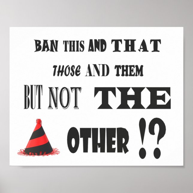 JOKE POSTER TYOE RED OCH BLACK MED ORD (Framsidan)