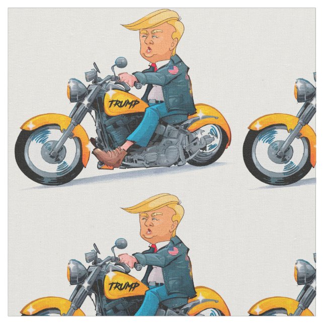 Joke President Donald Trump biker - memorandum Tyg (Närbild)