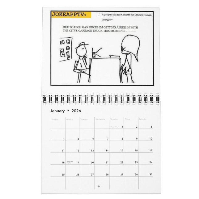 JOKEAPP TV ® Tecknad Calendar 2014 Kalender (Jan 2026)