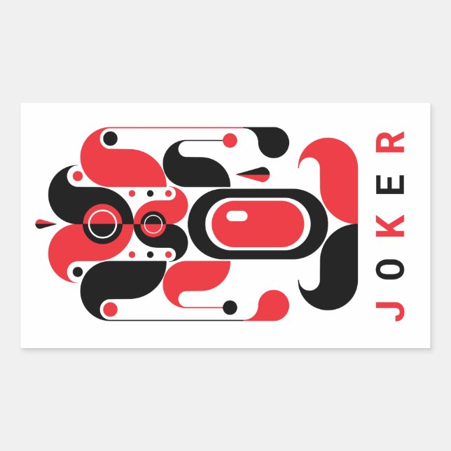 JOKEPOKER REKTANGULÄRT KLISTERMÄRKE (Framsida)