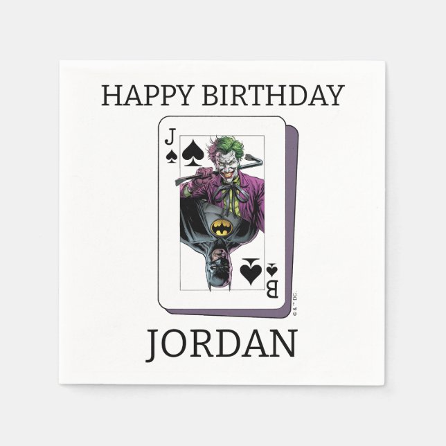 Joker and Batman Spade Playing Card Illustration Pappersservett (Framsidan)