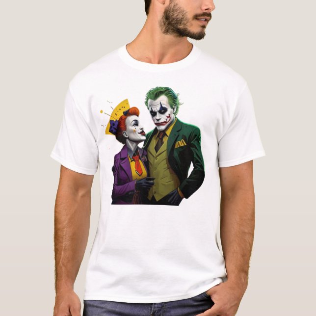  Joker and Harlequin Queen T-Shirt (Framsida)