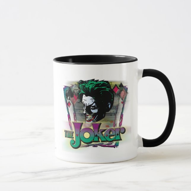 Joker - Ansikte och Logotyp Mugg (Höger)