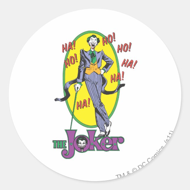 Joker Cackles 2 Runt Klistermärke (Framsida)