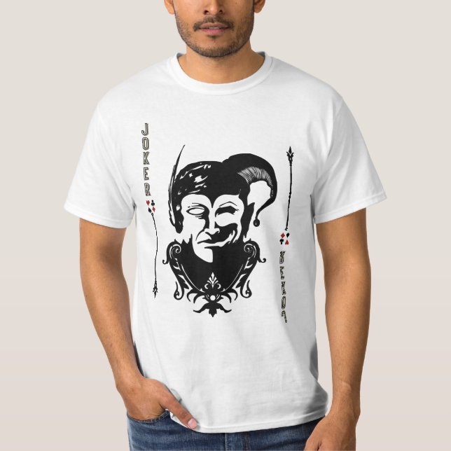 Joker Card Ansikte T-Shirt (Framsida)