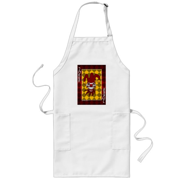 Joker Card Apron Långt Förkläde (Framsidan)