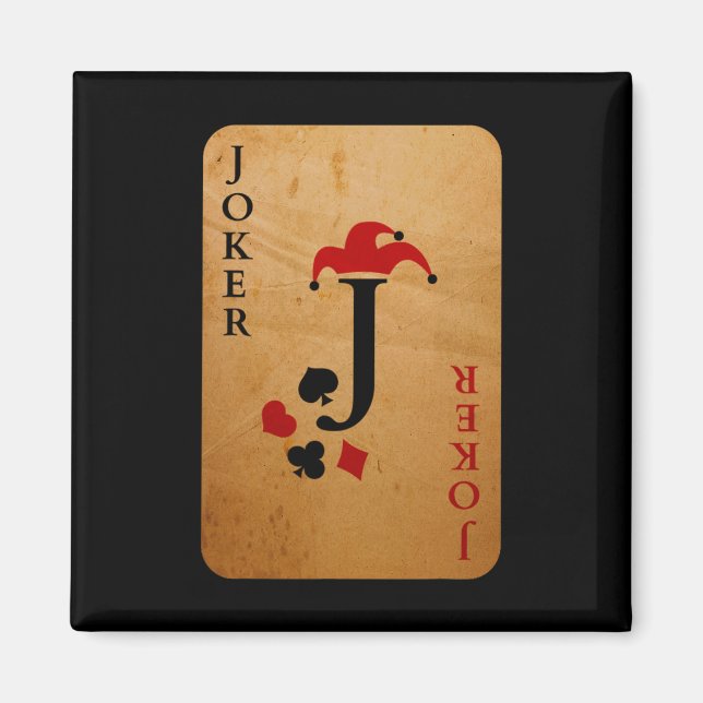 Joker Card Costume Halloween Deck of Cards Magnet (Framsidan)