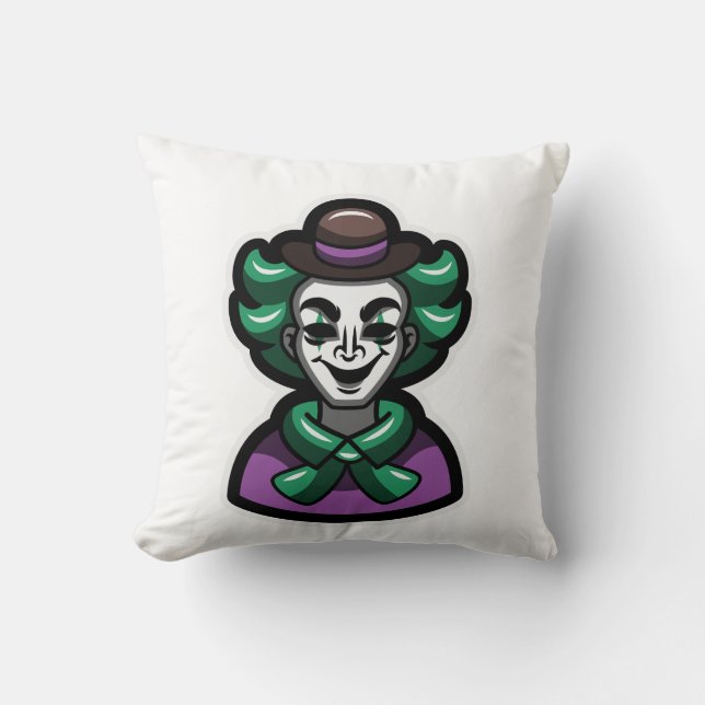 Joker Clown Art Decorative Pillow Kudde (Framsida)