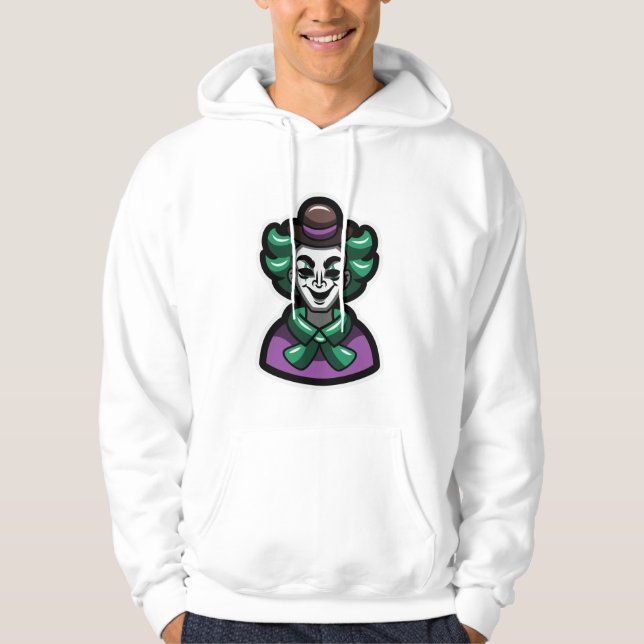 Joker Clown Art Grafisk Hoodie (Framsida)