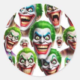 Joker-dekal Runt Klistermärke