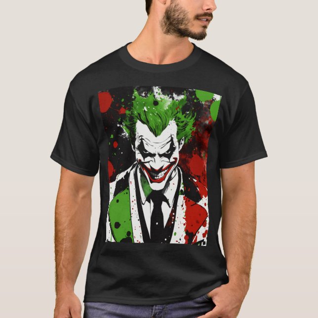 Joker face design Tshirt  T Shirt (Framsida)