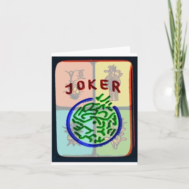 Joker för Mah Jongg Notecard Kort (Framsida)