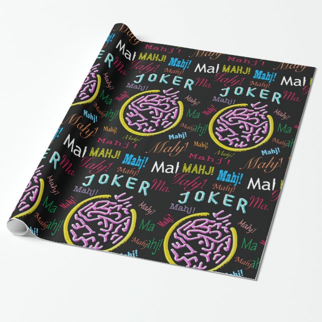 Joker för Mah som Jongg slår in papper Presentpapper (Utrullad)