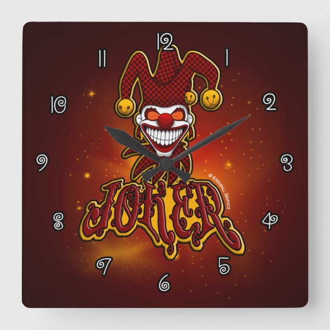 Joker Fyrkantig Klocka (Framsida)