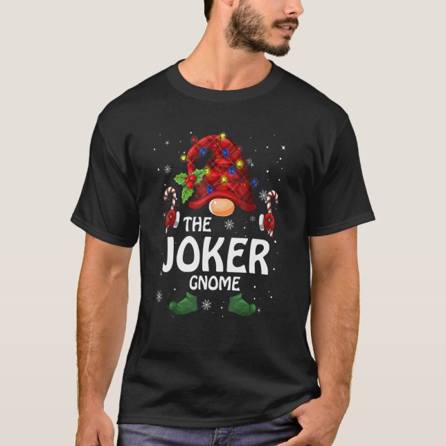 Joker Gnome Matching Family Group jul Party T Shirt (Framsida)