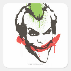 Joker Graffiti Fyrkantigt Klistermärke