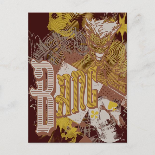 Joker Gun/Bang Carnival Collage Vykort (Framsida)