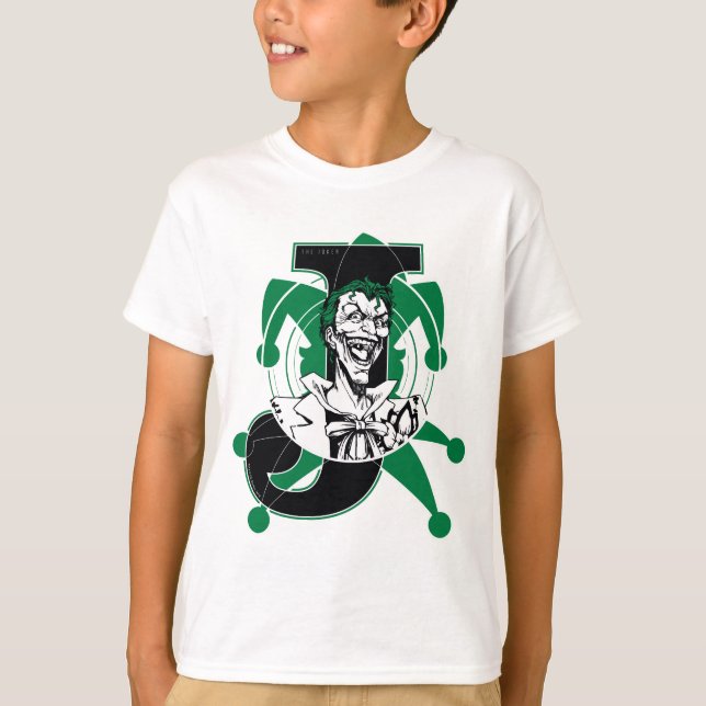 Joker J Clown Logotyp T Shirt (Framsida)