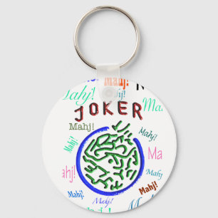 Joker Keychain för Mah Jongg Nyckelring