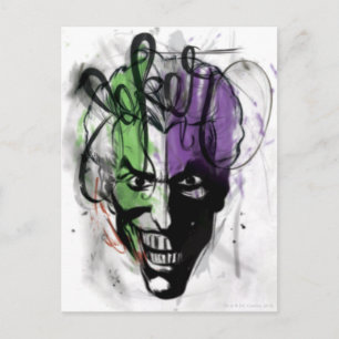 Joker Neon Airbrush Porträtt Vykort