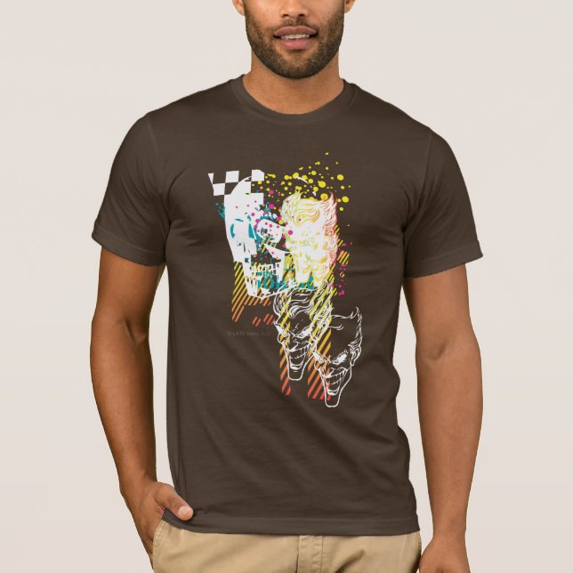 Joker Neon Montage T Shirt (Framsida)