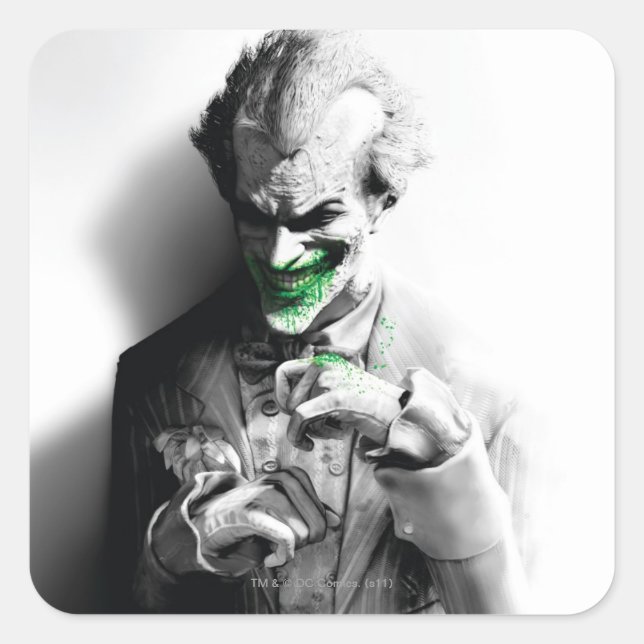 Joker Nyckel Art Fyrkantigt Klistermärke (Framsida)