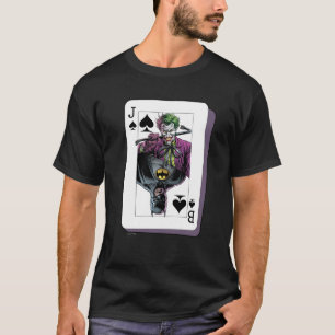 Joker och Batman Spader Spelkort Illustration T Shirt