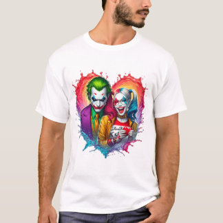 Joker och Harlekin  T Shirt