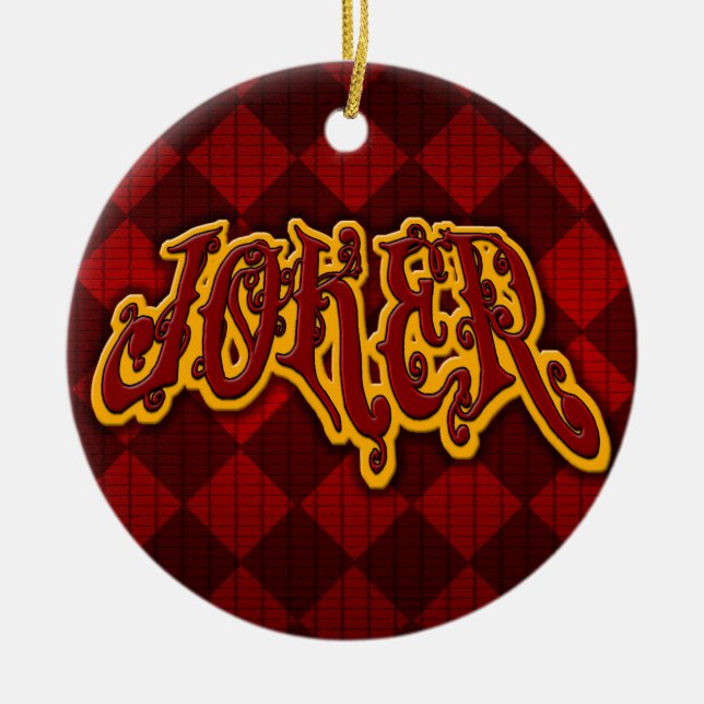 Joker-ornament Julgransprydnad Keramik (Framsidan)