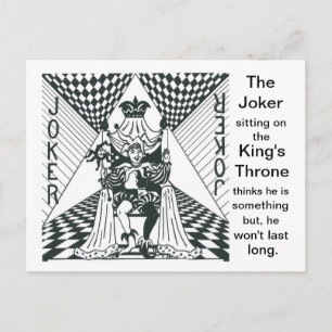 Joker på Kung Throne - Vykort