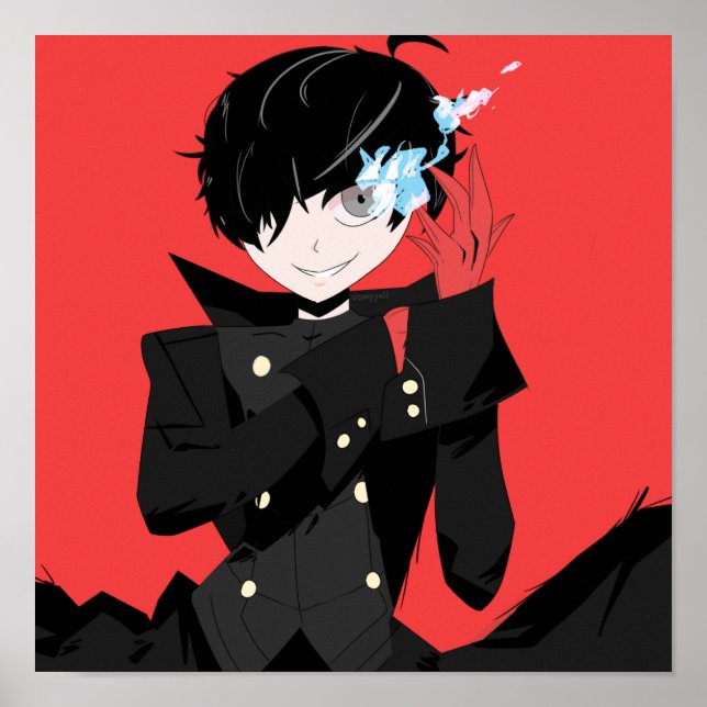 joker persona 5 art poster utskrift (Framsidan)