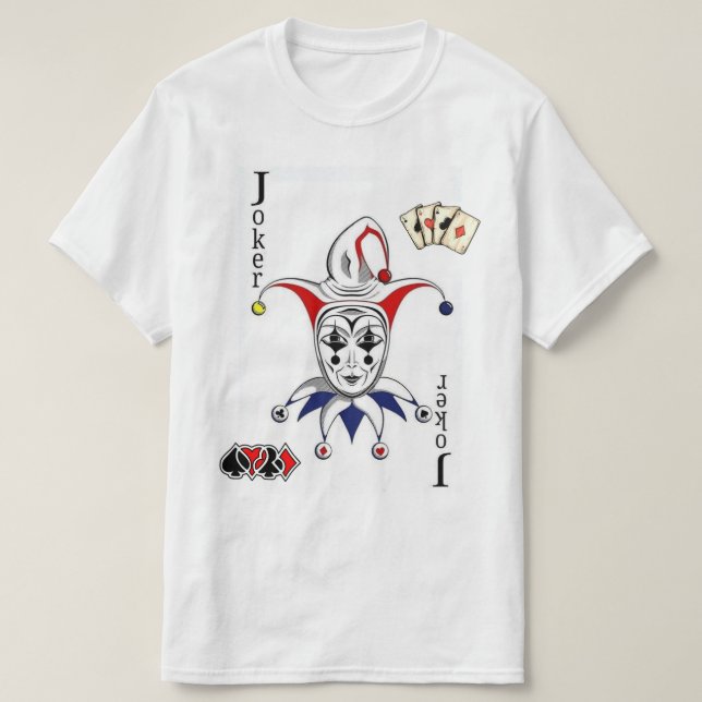 JOKER Playing Card – Wild Card King of Games T Shirt (Design framsida)