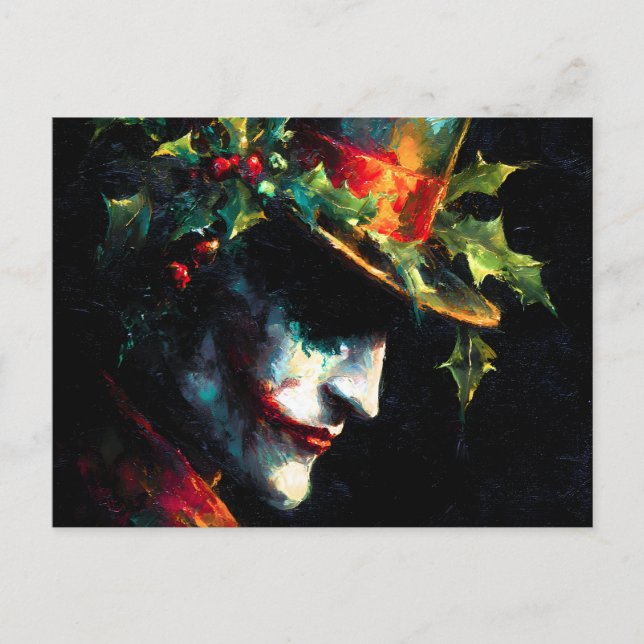 Joker Porträtt Meddelande Vykort (Framsida)