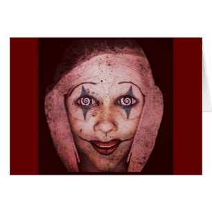 Joker Raggedy-Ann Clown with Swirly Ögon Hälsningskort