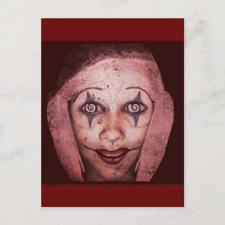 Joker Raggedy-Ann Clown with Swirly Ögon Vykort