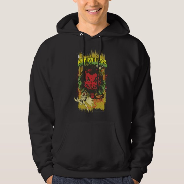 Joker Retro Tecknad Bok Montage Hoodie (Framsida)