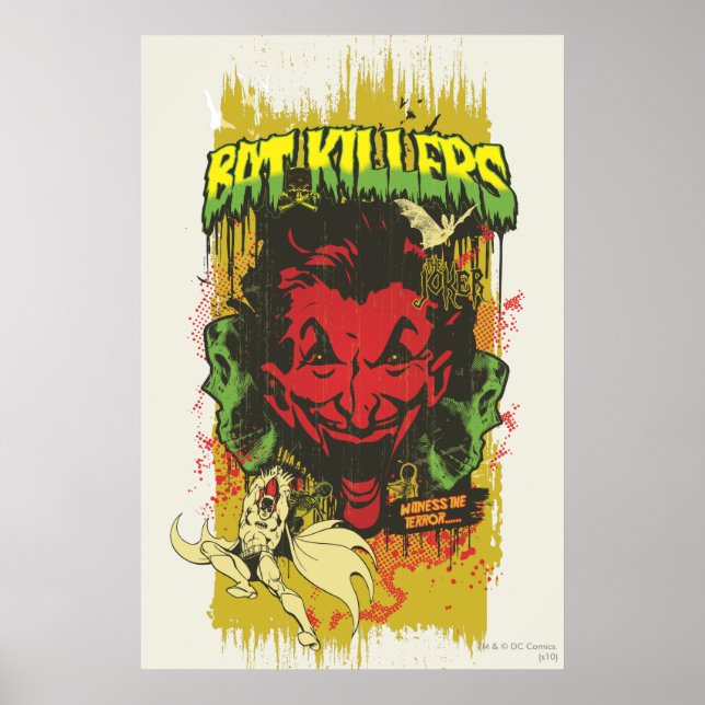 Joker Retro Tecknad Bok Montage Poster (Framsidan)