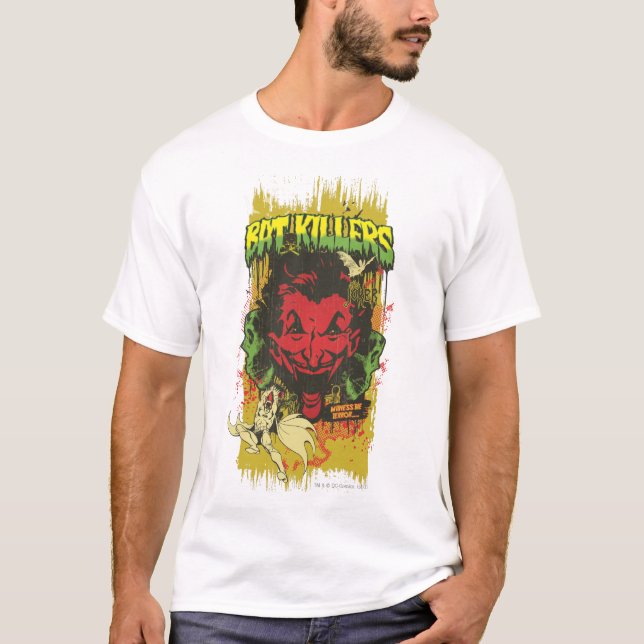 Joker Retro Tecknad Bok Montage T-shirt (Framsida)