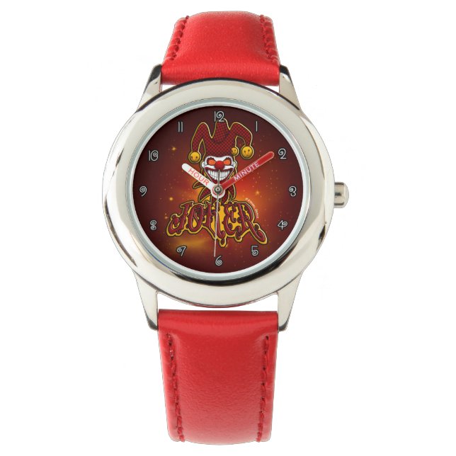Joker (Röd) Armbandsur (Framsida)