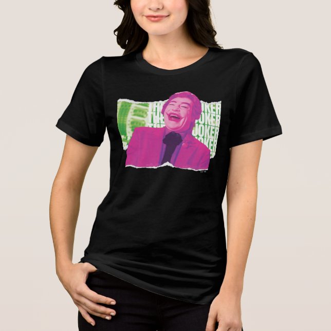 Joker Scrapbook Laugh T Shirt (Framsida)