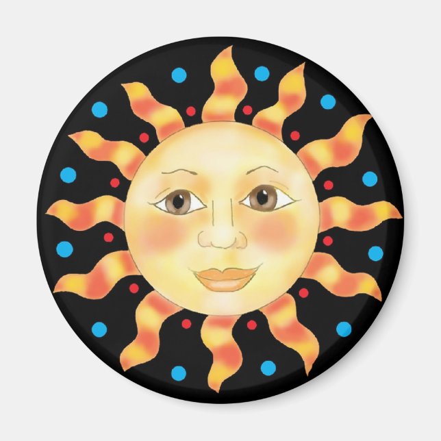 Joker Sol Ansikte Magnet (Framsidan)