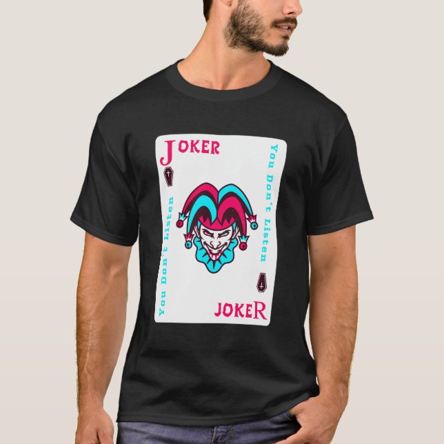 Joker Spelkort Aesthetic Jester T Shirt (Framsida)