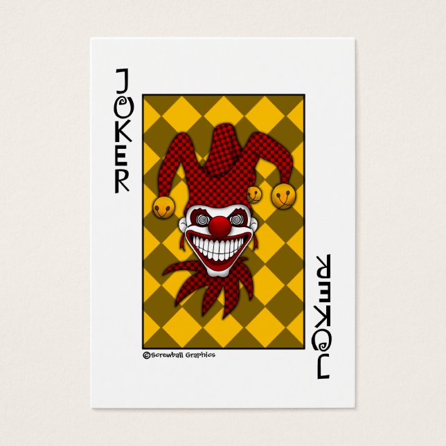 Joker spelkort visitkort (Framsidan)