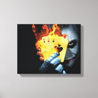 Joker tecknad Premium Wrapped Canvas (glapp)