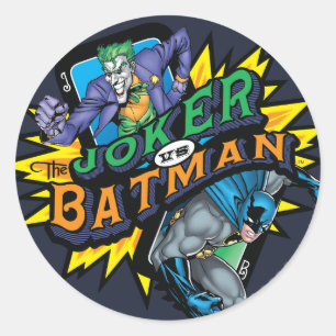 Joker Vs Batman Runt Klistermärke